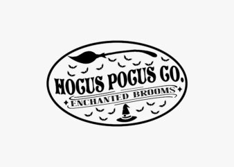 Hocus Pocus Co Enchanted Brooms Editable Tshirt Design