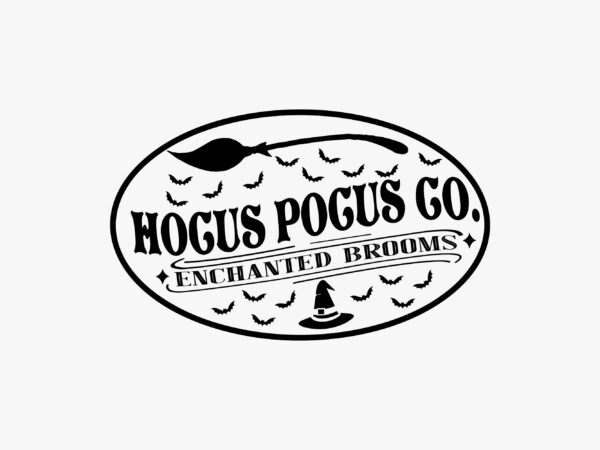 Hocus pocus co enchanted brooms editable tshirt design