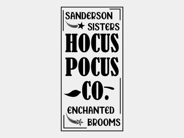 Hocus pocus co enchanted brooms editable design