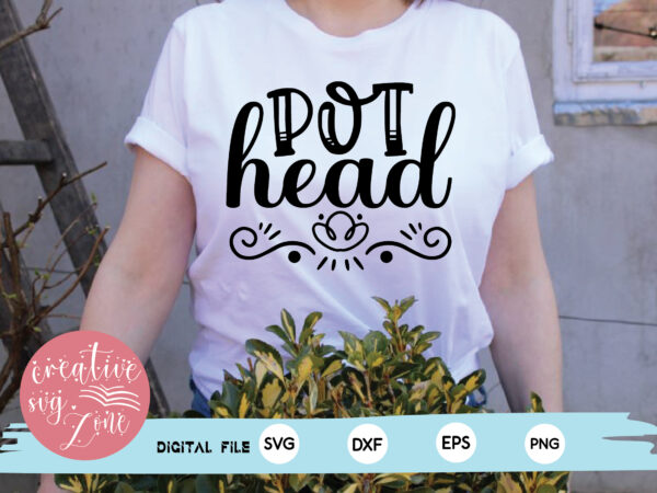 Pot head t shirt illustration