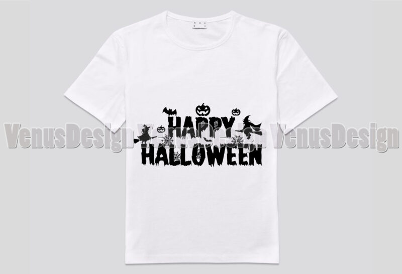 Happy Halloween Svg Editable Tshirt Design