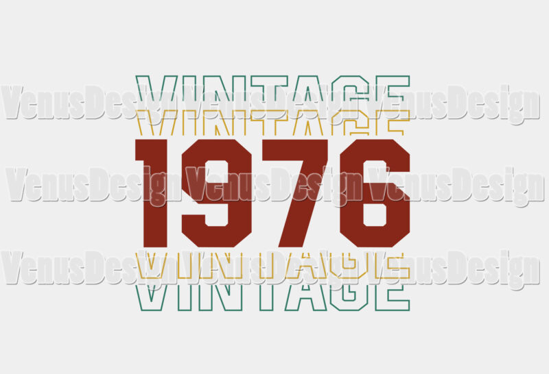 Vintage 1976 Birthday Editable Design