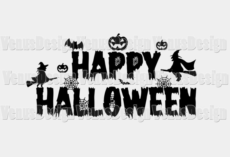 Happy Halloween Svg Editable Tshirt Design