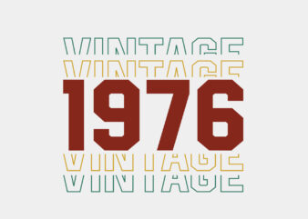 Vintage 1976 Birthday Editable Design