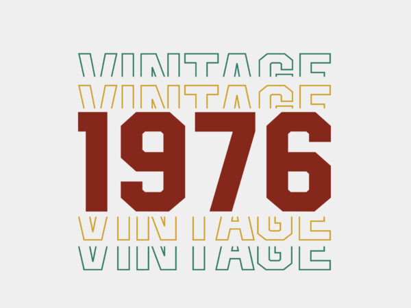 Vintage 1976 birthday editable design