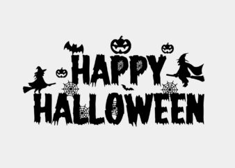 Happy Halloween Svg Editable Tshirt Design