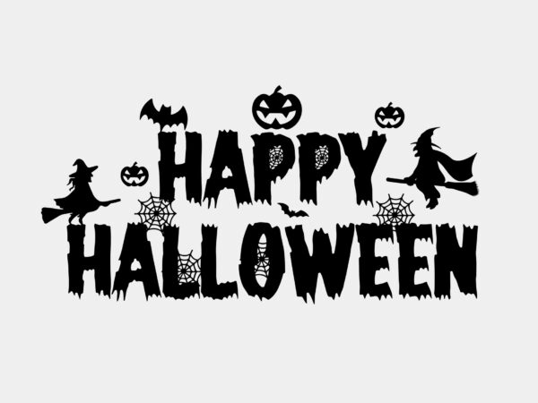 Happy halloween svg editable tshirt design