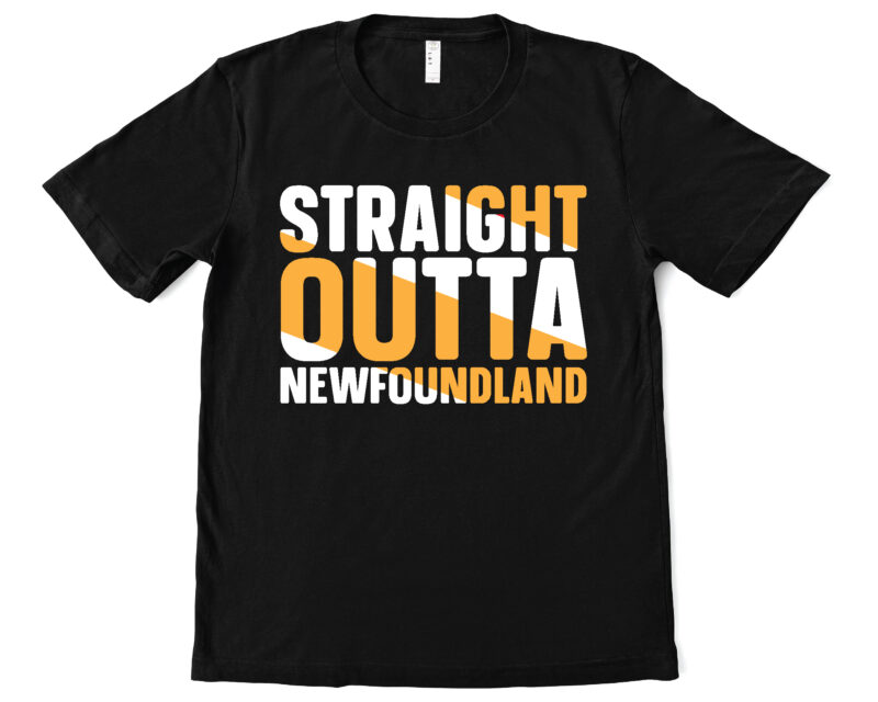 straight outta newfoundland t shirt design