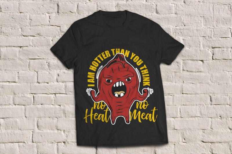 Angry pepper t-shirt design