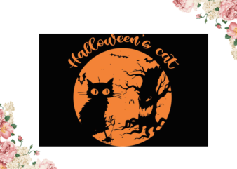 Halloween Cat Gifts Diy Crafts Svg Files For Cricut, Silhouette Sublimation Files
