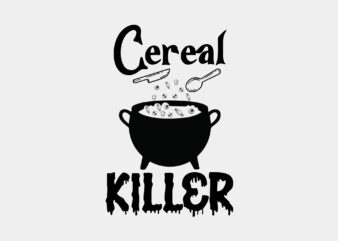 Cereal Killer Halloween Baby Editable Tshirt Design