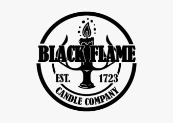 Black Flame Candle Company Editable Design