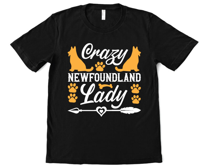 crazy newfoundland lady t shirt design
