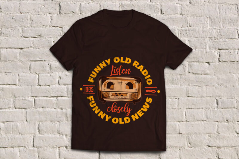 Radio funny face t-shirt design