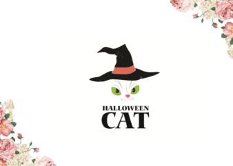 Halloween Cat Halloween Diy Crafts Svg Files For Cricut, Silhouette Sublimation Files graphic t shirt