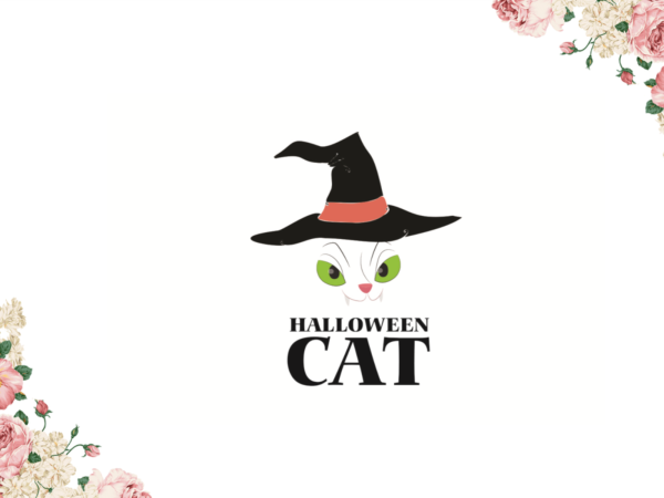 Halloween cat halloween diy crafts svg files for cricut, silhouette sublimation files graphic t shirt