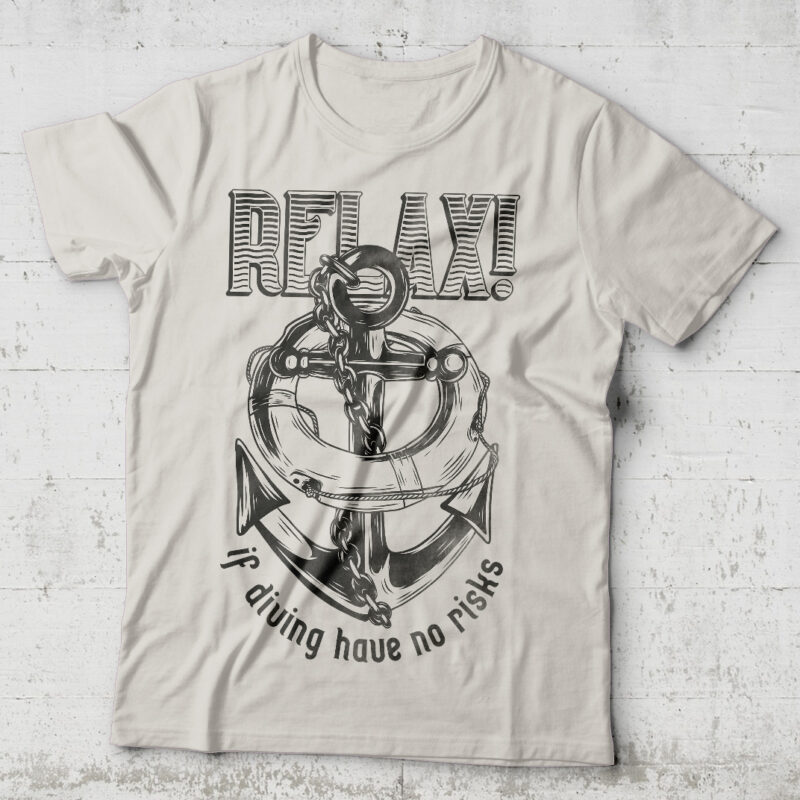 Relax. Editable t-shirt design.