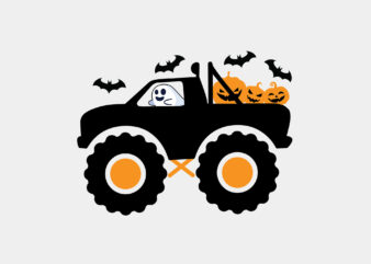Halloween Monster Truck Editable Design