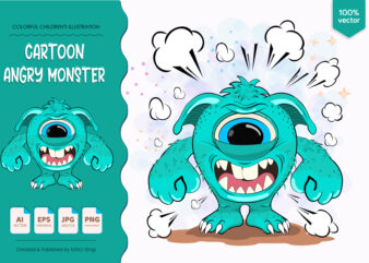 Cartoon One Eyed Monster.