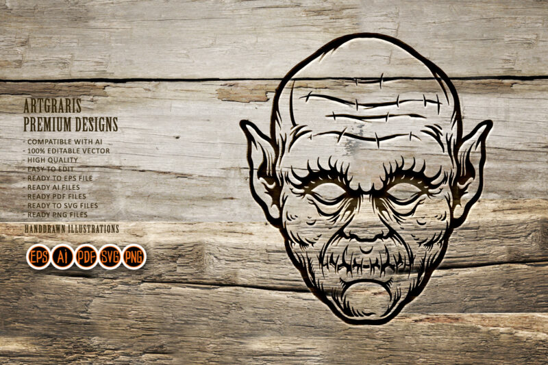 Head Horror Monster Silhouette