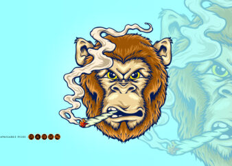 Smoke Angry Monkey Illustrations