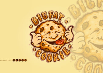 Cookies Big Fat Biscuit Chocolate t shirt vector file
