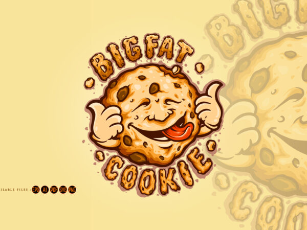 Cookies big fat biscuit chocolate t shirt vector file