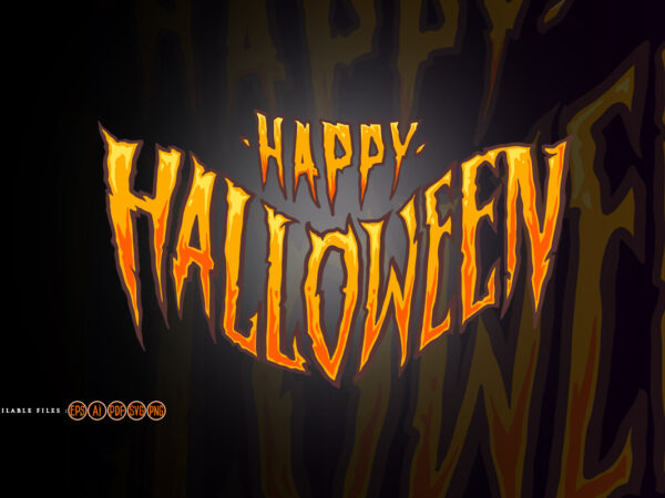 Happy halloween horror typography graphic t shirt