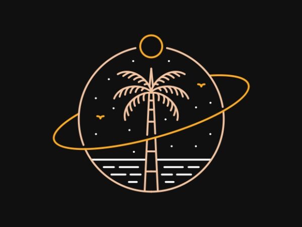 Planet of paradise t shirt illustration