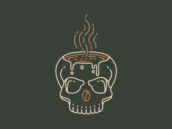 Coffee till death 3 t shirt vector file