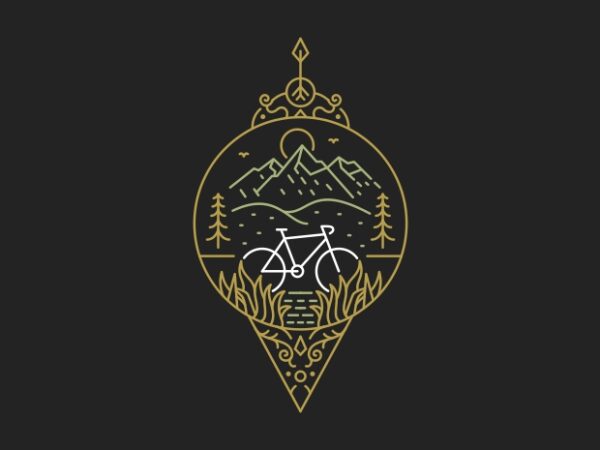 Bike to nature 1 t shirt template