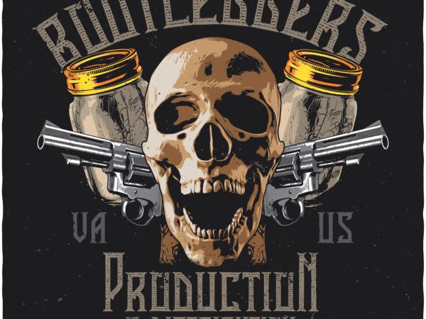 Bootleggers. editable t-shirt design.