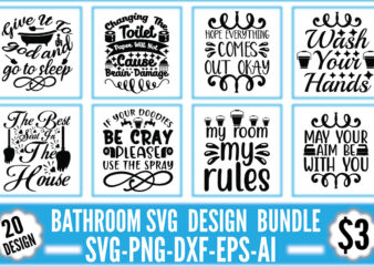 Bathroom SVG Design Bundle