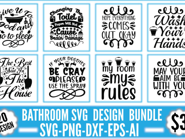 Bathroom svg design bundle