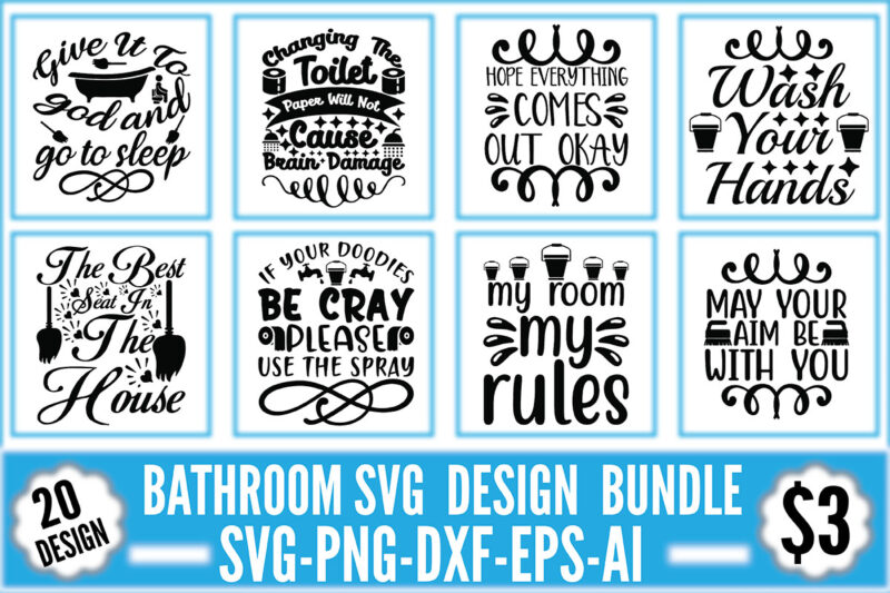 Bathroom SVG Design Bundle