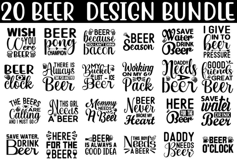 Beer SVG T shirt design Bundle