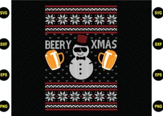 Beery Xmas Sweater Design Graphic