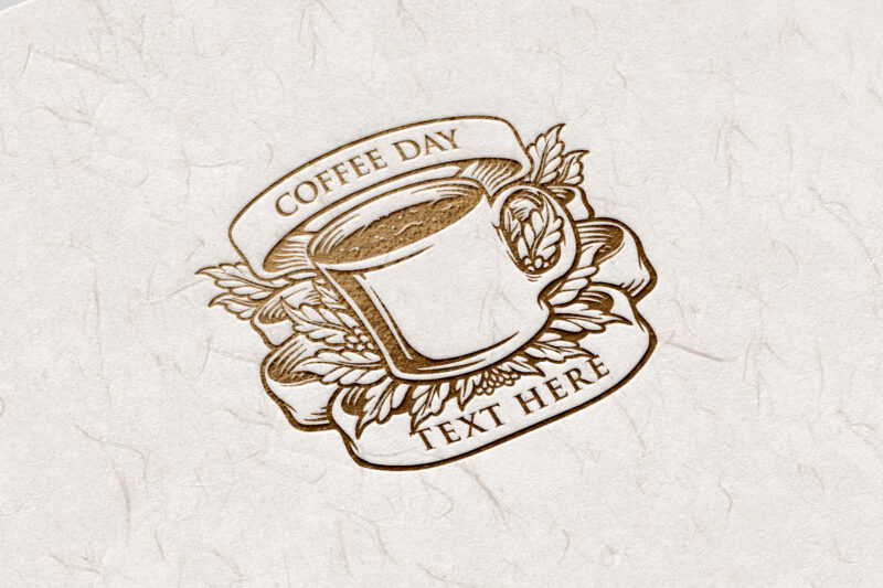 Coffee Day Glass Banner Shield Vintage Logo