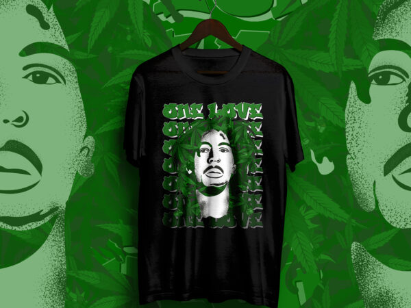 Bob marley, weed, one love, marijuana, iron lion, positive vibration, bob marley merchandise t-shirt design, reggae, music, bob marley music, bob marley vector t-shirt design