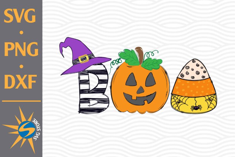 Boo Halloween SVG, PNG, DXF Digital Files Include