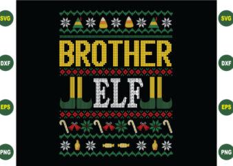 Brother Elf Christmas sweater design