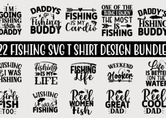 Fishing SVG T shirt Design Bundle