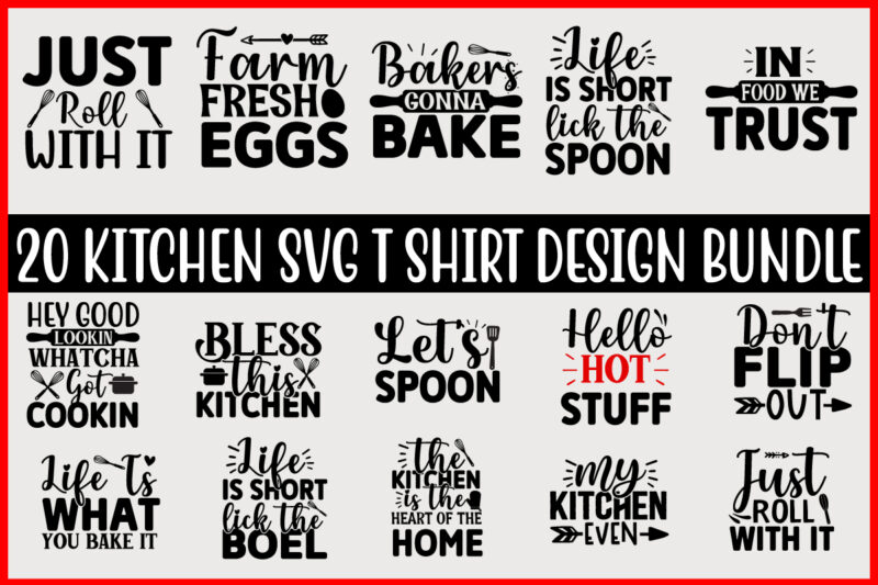 Kitchen SVG T shirt Design