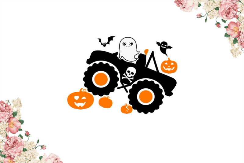 Halloween 2021, Boo Monster Truck Diy Crafts Svg Files For Cricut, Silhouette Sublimation Files