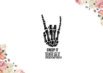 Halloween Ideas, Creep It Real Yolo Sign Diy Crafts Svg Files For Cricut, Silhouette Sublimation Files graphic t shirt