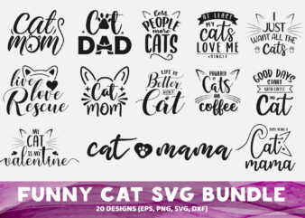 Funny Cat SVG bundle t shirt graphic design
