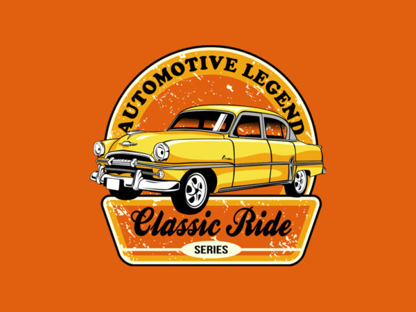 Classic ride t shirt vector file