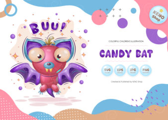 Cartoon Candy bat.