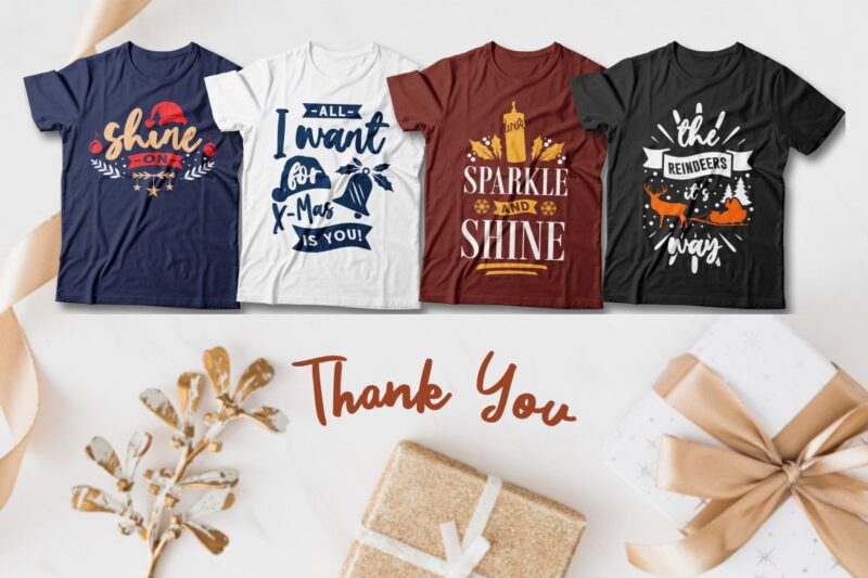 Christmas t shirt design bundle