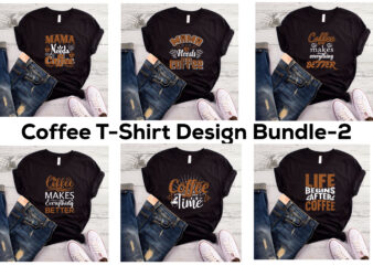 15 Best selling coffee t-shirt designs bundle for commercial use.